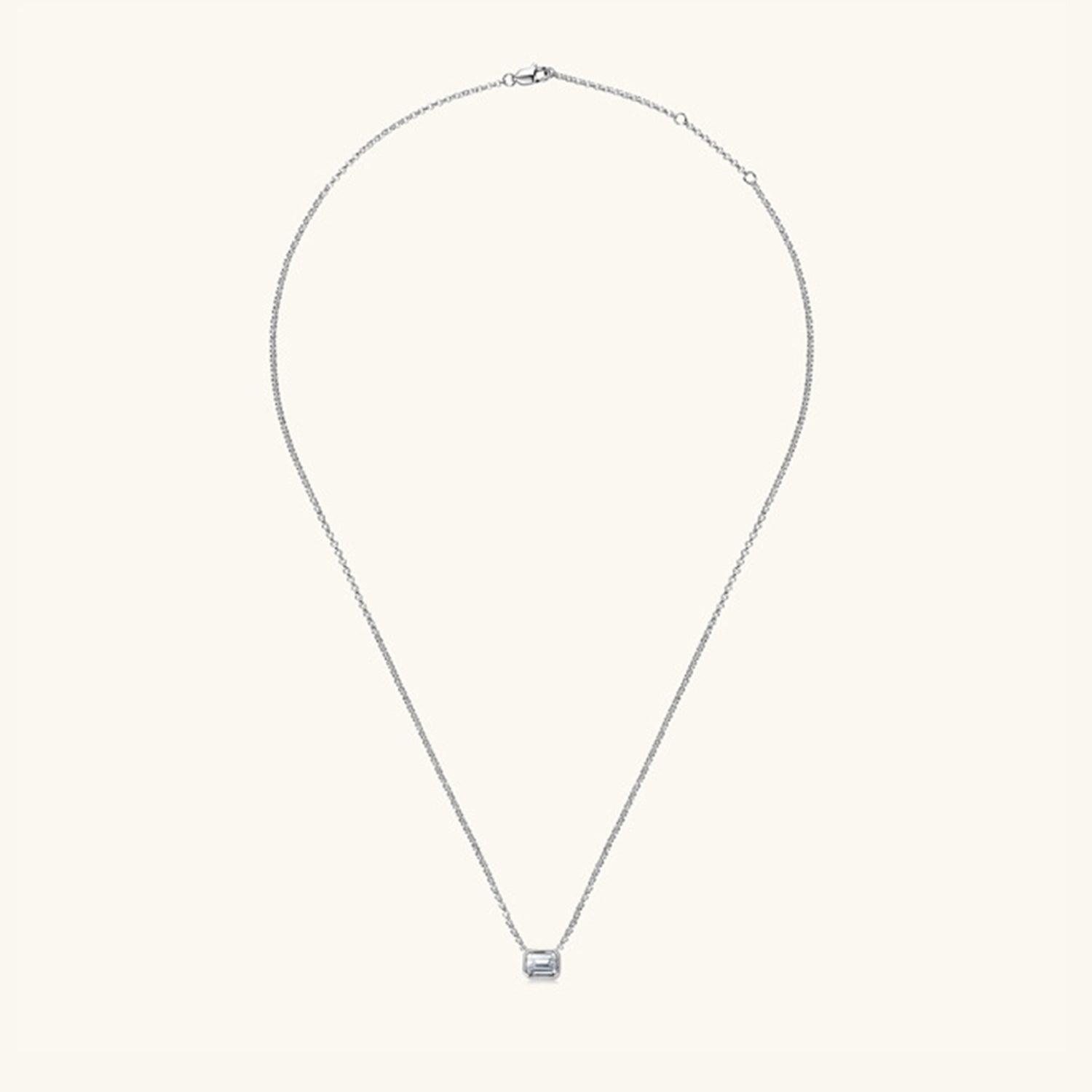 1 Carat Moissanite 925 Sterling Silver Pendant Necklace - Admiresty