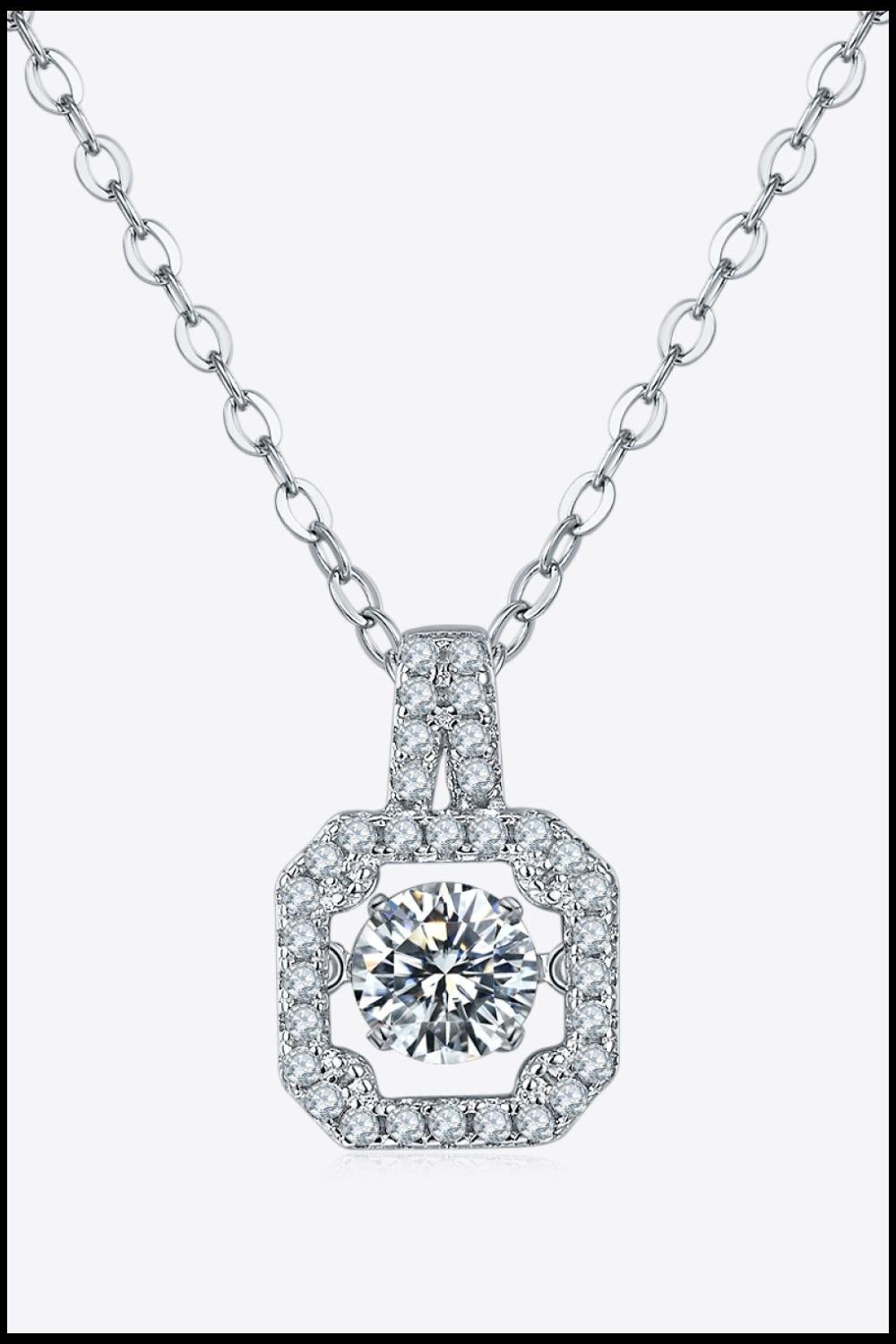 Adored Moissanite 925 Sterling Silver Necklace - Admiresty